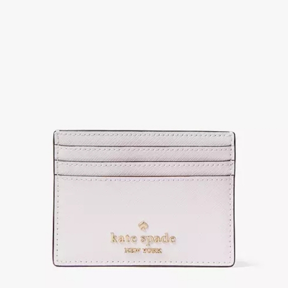 🔹️Kate Spade 🔹️ Madison Studded Pearls Slim Card Holder, Lilac NWT ✨️💜 - Picture 3 of 4